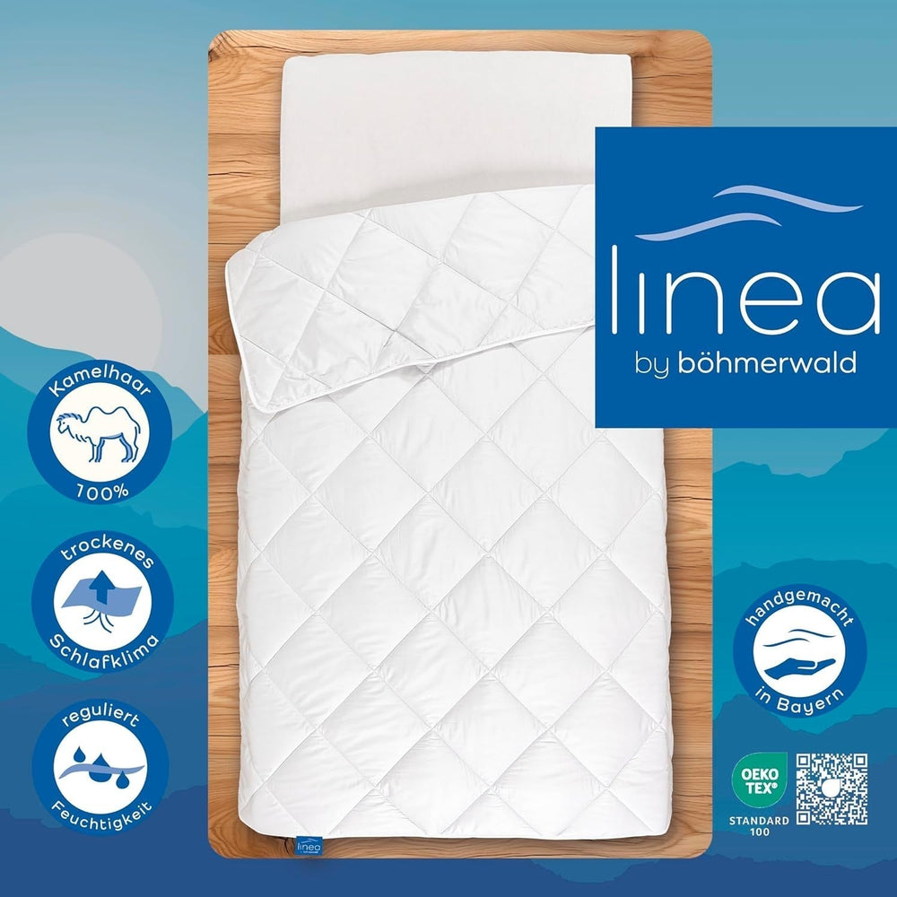 Ekskluzywna kołdra w kolorze camelowym w kolorze białym 135 x 200 cm. Kołdry i kołdry Naty Shop