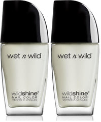 Lakier do paznokci Wet n Wild Wild Shine, bez formaldehydu, toluenu, ftalanów, długotrwała formuła szybkoschnąca, matowy lakier nawierzchniowy (2 szt.)