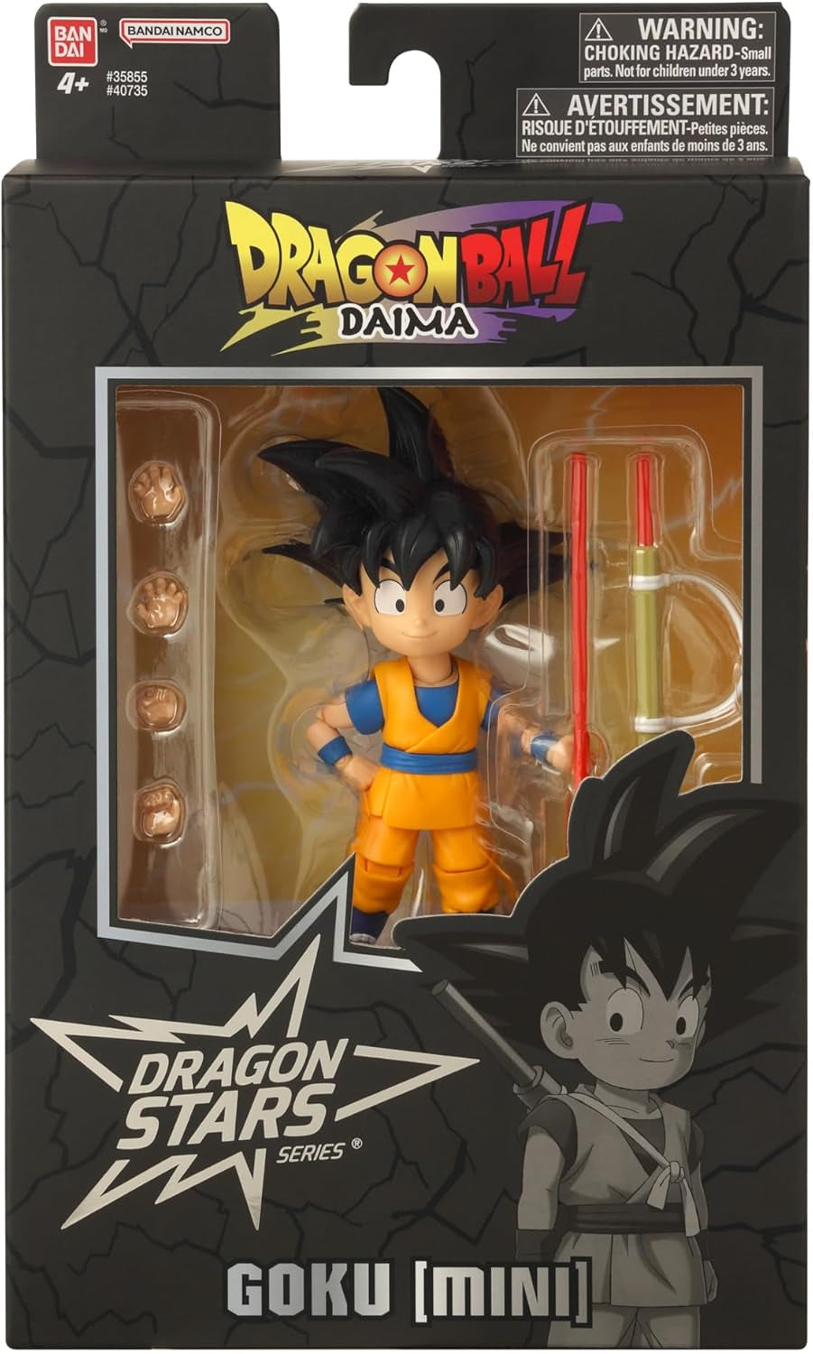 BANDAI - Dragon Ball Daima Kid Goku - Figurka Dragon Star 17 cm - Figurka Kid Goku z akcesoriami - Oficjalna licencja Dragon Ball - Ruchoma figurka Mini Goku - Zabawka od 4 lat - 40735 Figurki Naty Shop