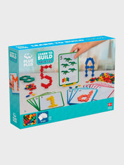 Plus-Plus 9603909 Geniales Konstruktionsspielzeug, Learn to Build, ABC & 123, Kreativ-Bausteine, 600 Teile