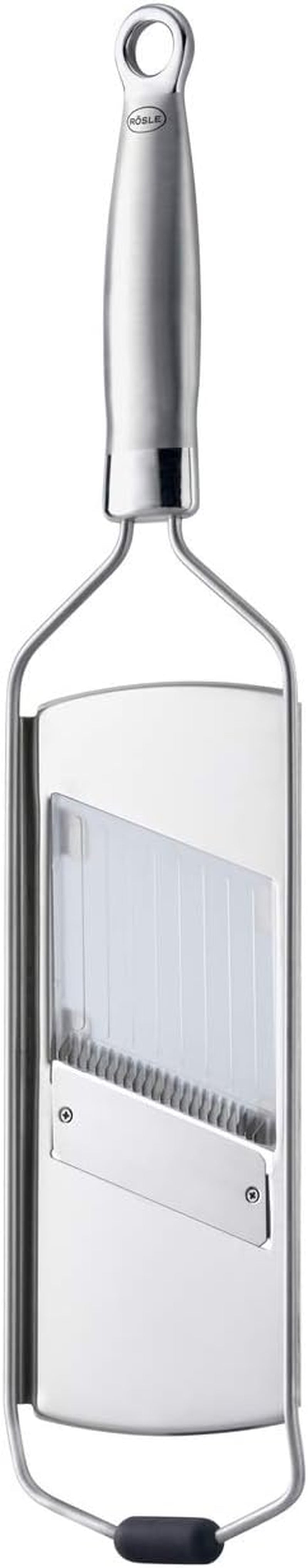 Krajalnica dla smakoszy RÖSLE Wysokiej jakości krajalnica do trufli, drobnych grzybów, parmezanu, rzodkiewki, cienkich plastrów, stal nierdzewna Obieraczka 18/10 Krajalnica RÖSLE Julienne