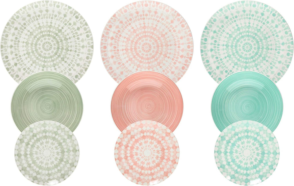 Gipsy Soft, Tellerservice Für 6 Personen, 18-Teilig, Porzellan, Mehrfarbig Seturi vesela masa Naty Shop Default Title