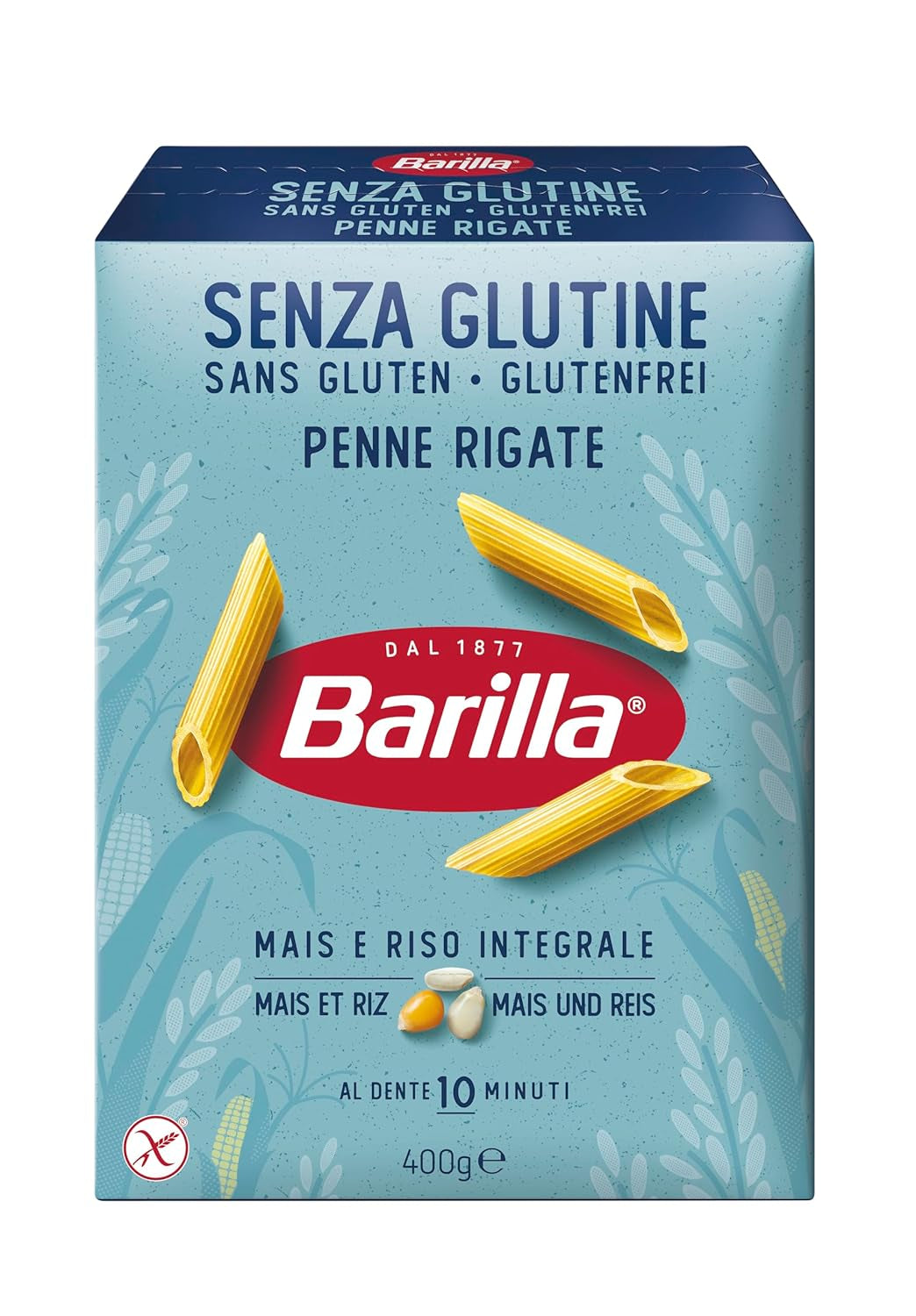 Barilla Penne Rigate bezglutenowy makaron z pysznej kukurydzy i ryżu - idealny dla osób z celiakią lub nietolerancją glutenu (14 x 400g)
