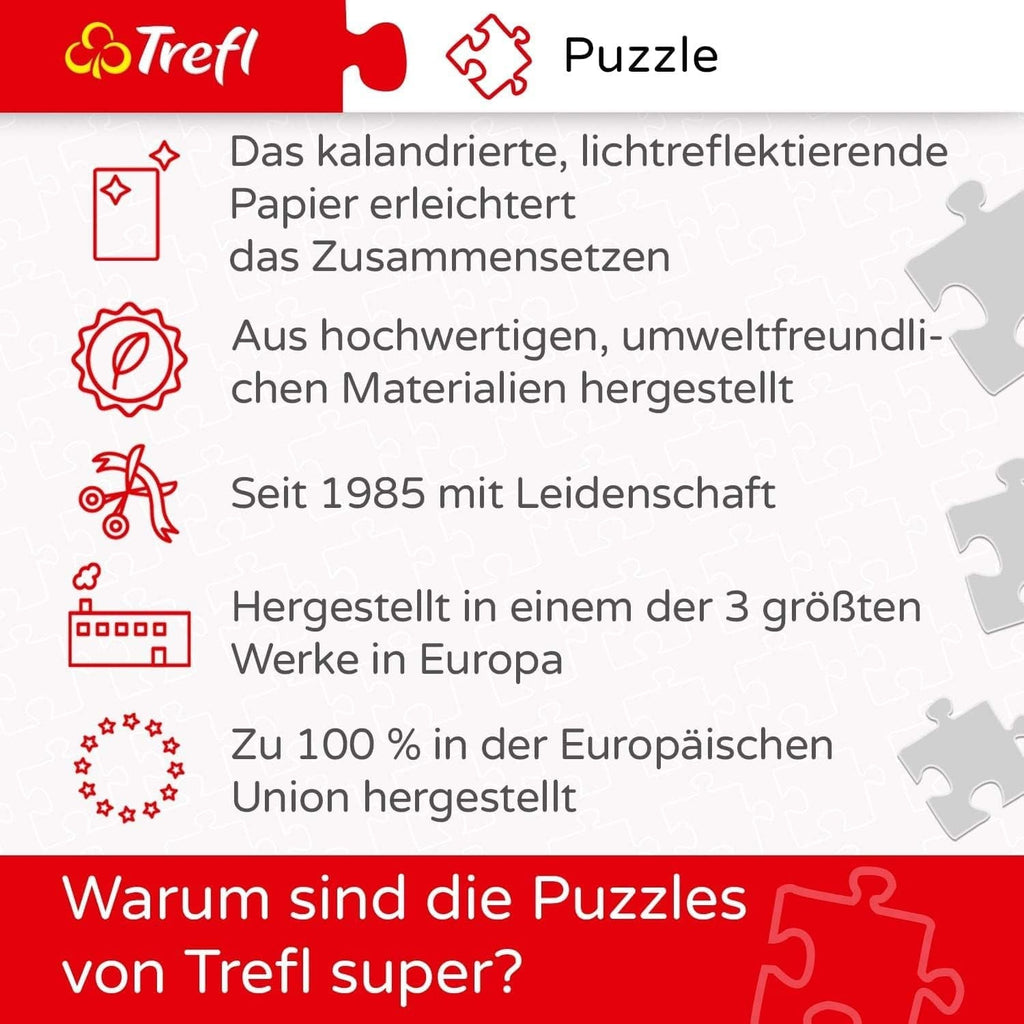 Trefl TR27091 Cascada Haifoss, Islanda 2000 de piese, calitate premium, pentru adulți și copii de la 12 ani Puzzle colorat, lumini din Dubai, roșu Puzzle Naty Shop