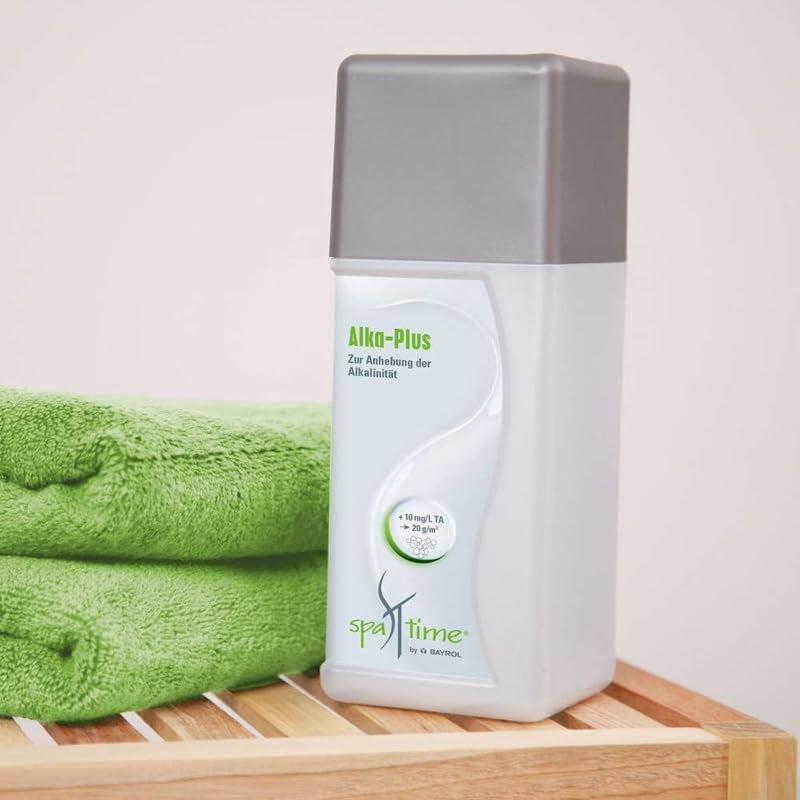 SpaTime firmy BAYROL - Alka-Plus - 1 kg - Zwiększa zasadowość - Stabilizuje wartość pH - Zapobiega uszkodzeniom powierzchni i wyrobów sanitarnych - Łatwo rozpuszczalny i delikatny dla materiałów
