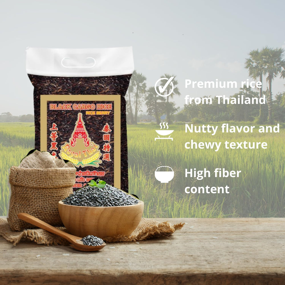 ROYAL THAI RICE - Ryż czarny długoziarnisty (ziarna ryżu) - 1 x 1 kg