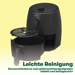 BELLA Frytownica na gorące powietrze 1,9 l, kompaktowa kuchenka wielofunkcyjna 5 w 1, powłoka nieprzywierająca, kosz można myć w zmywarce Sprzęt AGD Naty Shop