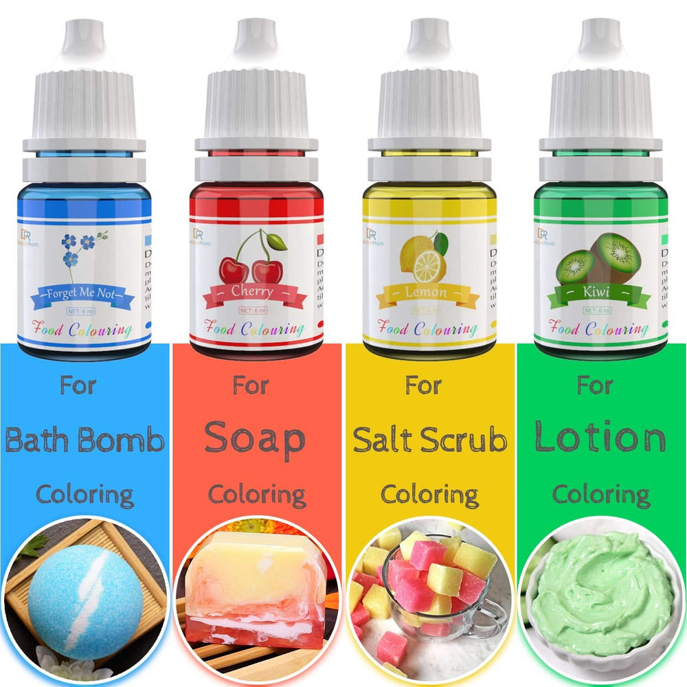 Zestaw 15 barwników spożywczych w płynie, po 6 ml każdy kolor Naty Shop