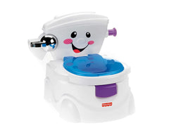 Toaleta Fisher-Price Meine Erste, Baby Töpfchen, Mit Musik & Lustigen Sätzen, Tragbare Baby Toilette, Abnehmbarer Toilettenaufsatz, Wersja Deutsche, Ab 1 Jahr, P4326 Akcesoria Żywność i karmienie piersią Sklep Bebe Naty