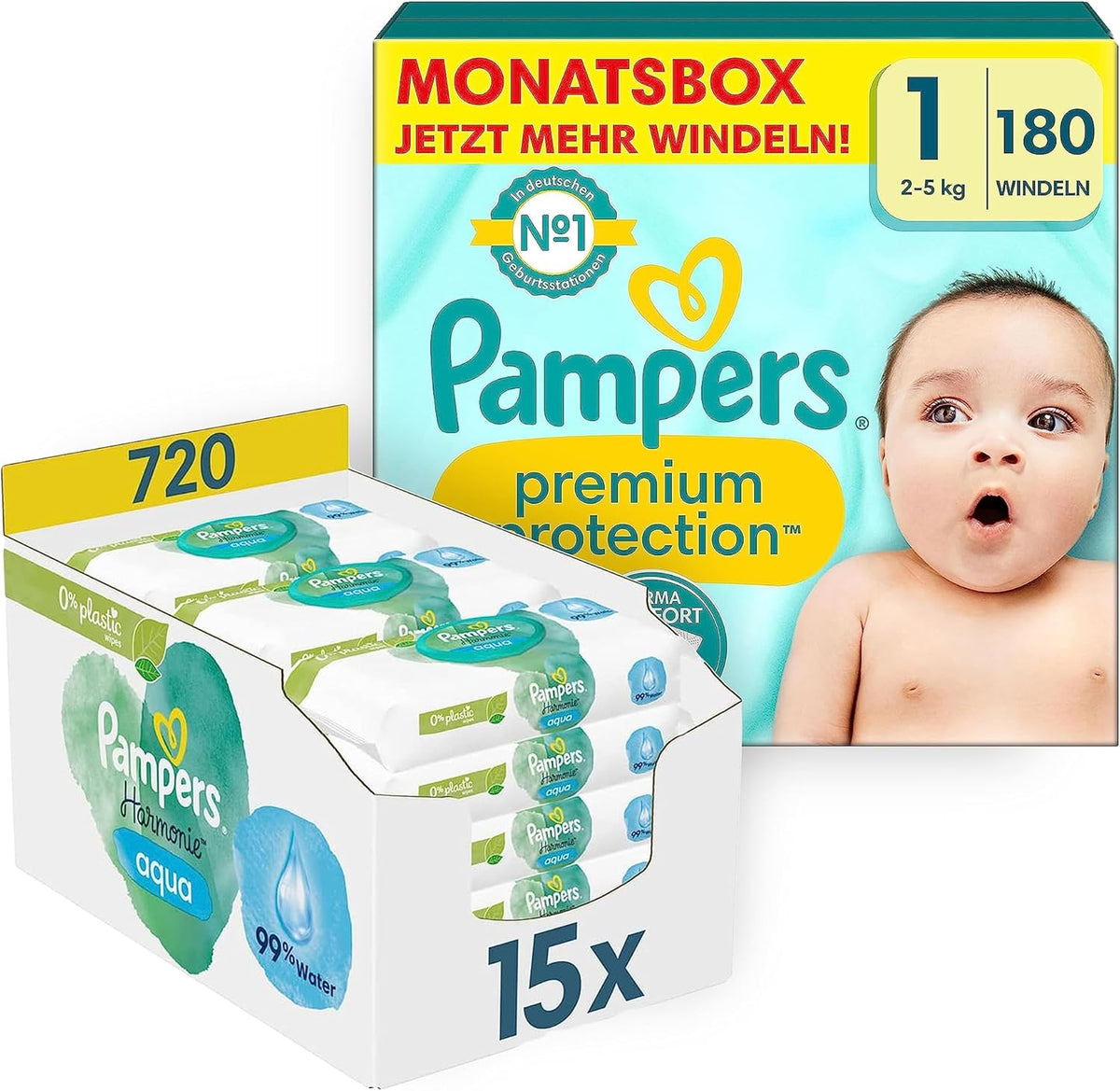 Pakiet startowy Premium Protection 1 i chusteczki nawilżane Aqua