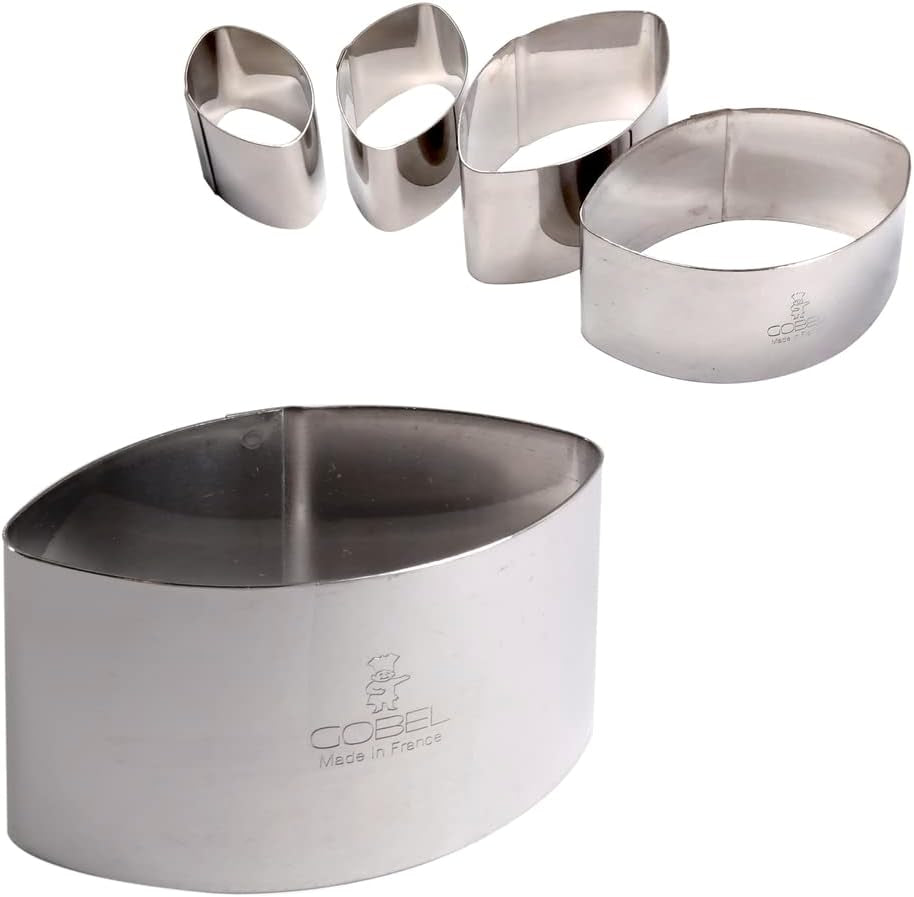 - Formă de biscuiți Calisson - Oțel inoxidabil - 53 x 53 x 30 mm - Fabricată în Franța