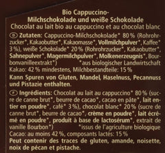Ekologiczna czekolada nadziewana cappuccino, 100g