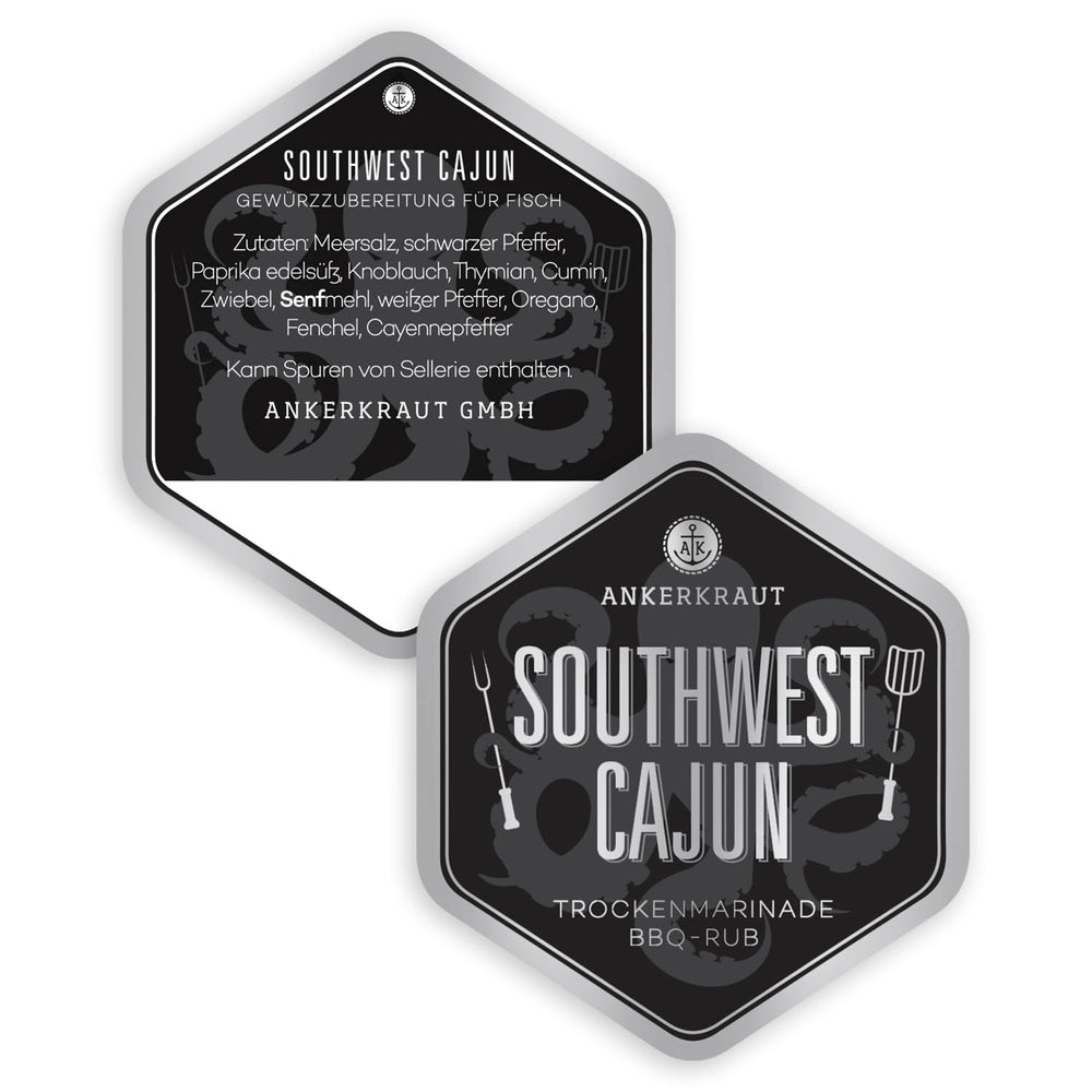 Ankerkraut Southwest Cajun, BBQ Rub Gewürzmischung zum Zubereiten von Gumbos und Jambalaya Gerichten, 170g w Streuer