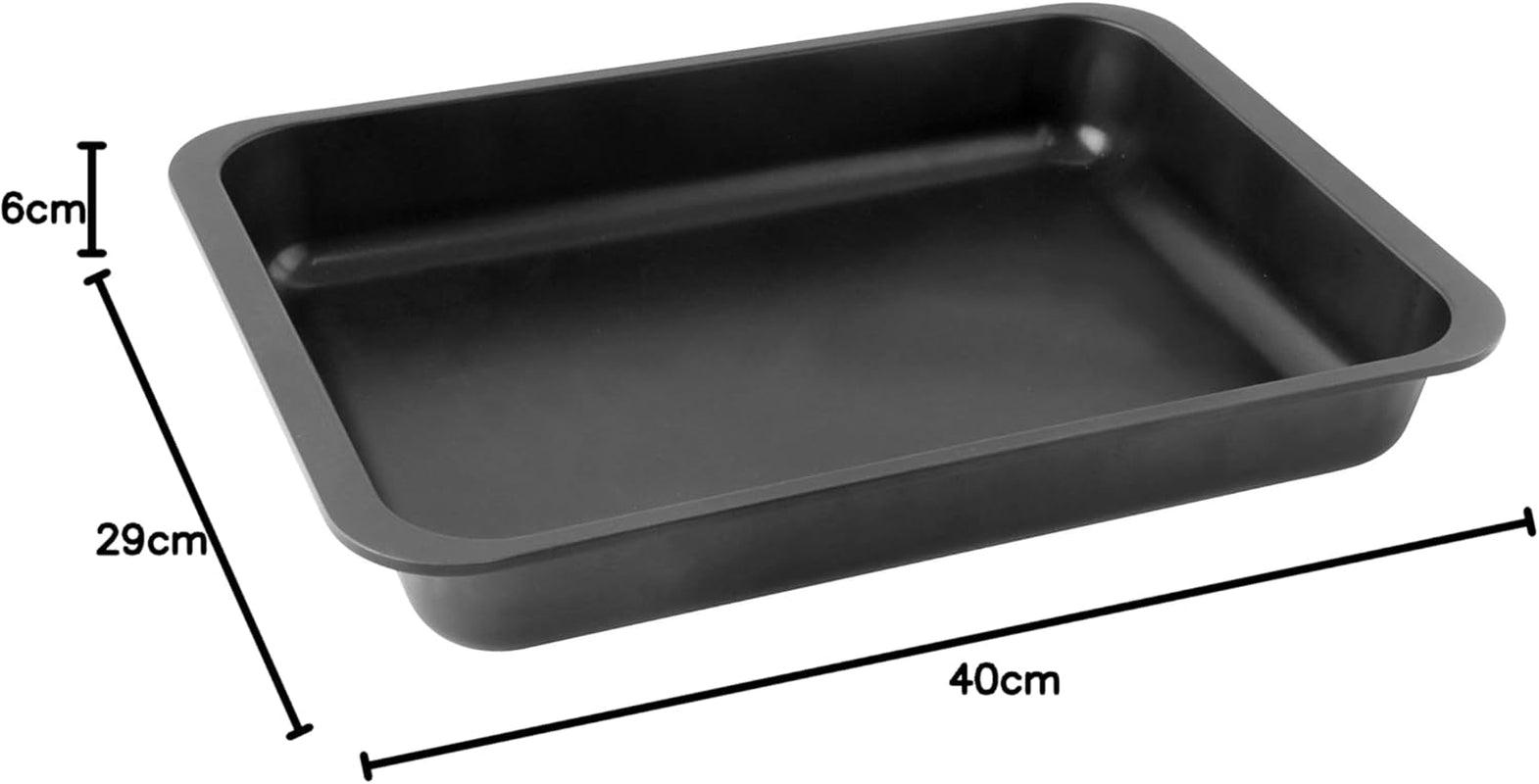 Zenker Ofenbackform (40 X 6 X 29 Cm) SPECIAL COOKING, Rechteckige Ofenform Mit Antihaftbebeschichtung, Backform Mit Extra Hohem Rand (Farbe: Schwarz), Menge: 1 Stück Formy i blachy do pieczenia Naty Shop