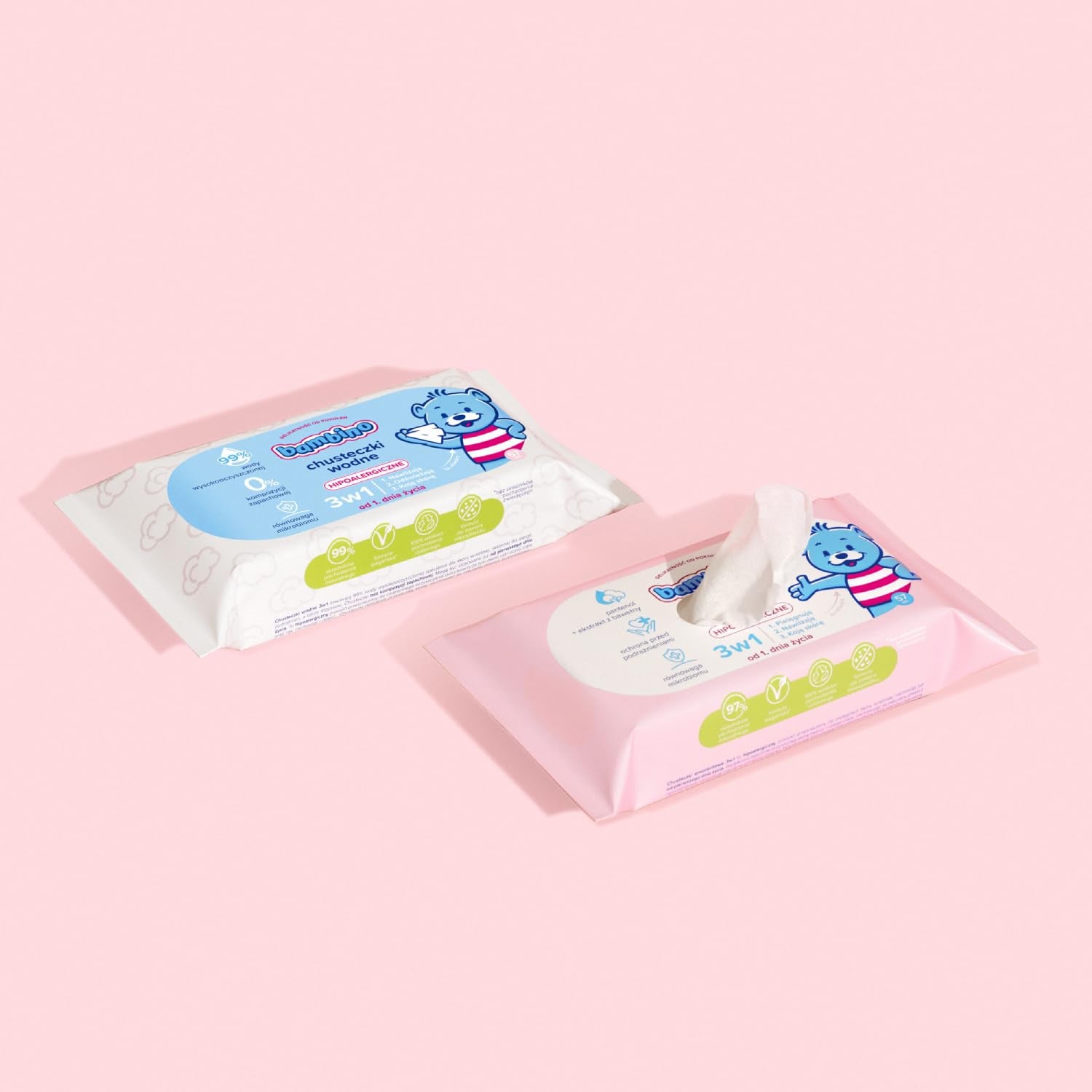 Chusteczki 3 w 1 4x57 szt