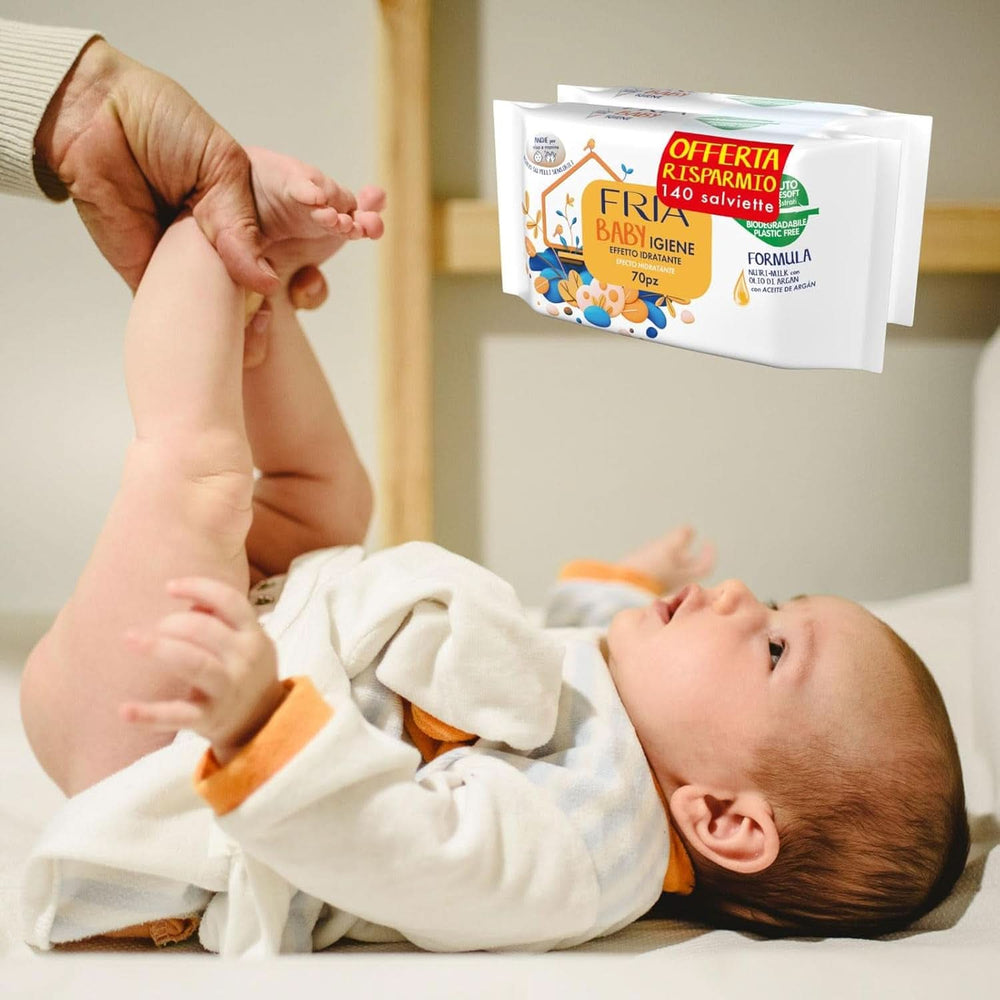 Chusteczki nawilżane, opakowanie 2 szt. (2 x 72 chusteczki) Chusteczki nawilżane dla niemowląt Naty Shop