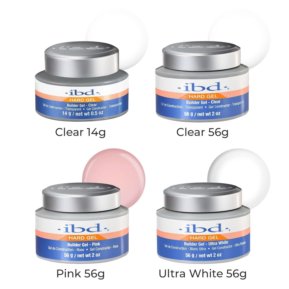 IBD Hard Gel – Gel de construcție transparent, 1 pachet (1 x 14 g) – Fabricat în SUA – Gel de construcție premium pentru unghii cu gel