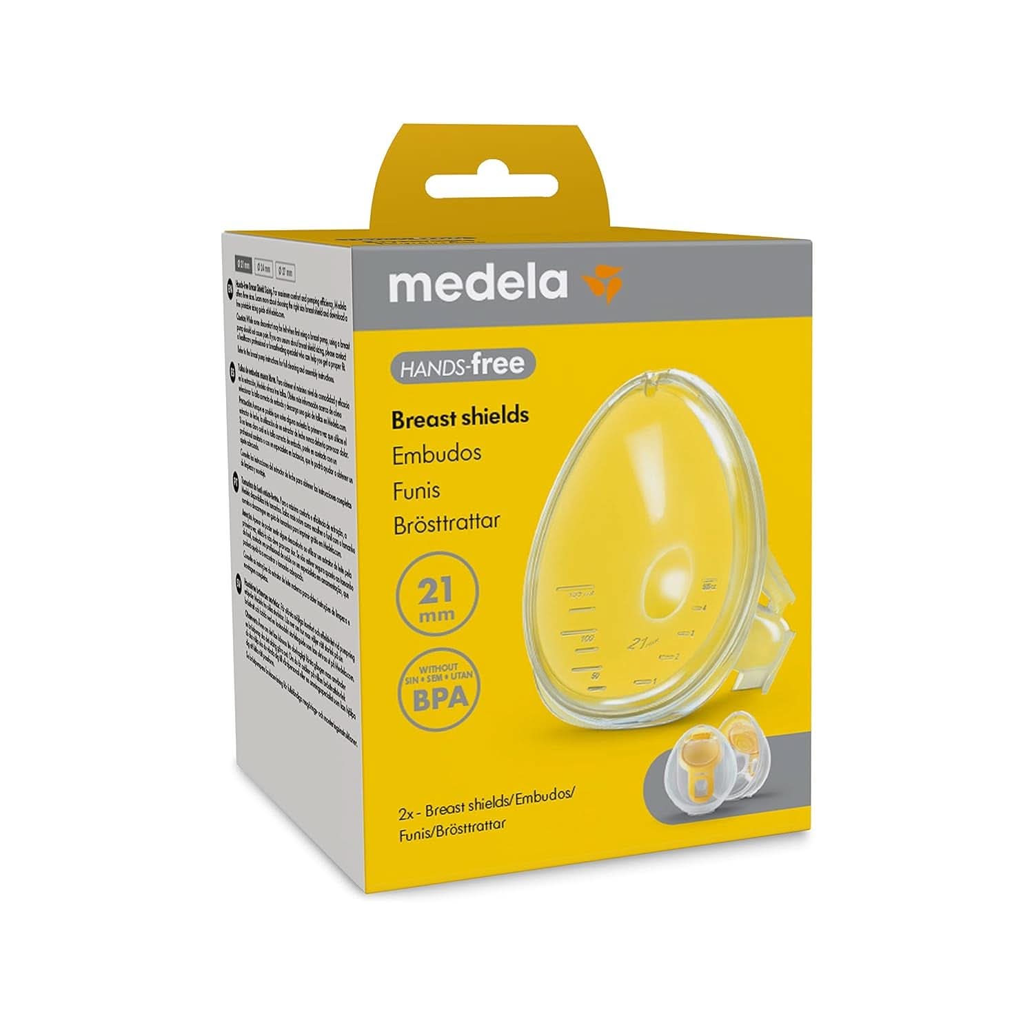 Ochraniacze piersi Medela Hands-Free, akcesoria do laktatorów Akcesoria do żywności i karmienia piersią Bebe Naty Shop 21 Mm