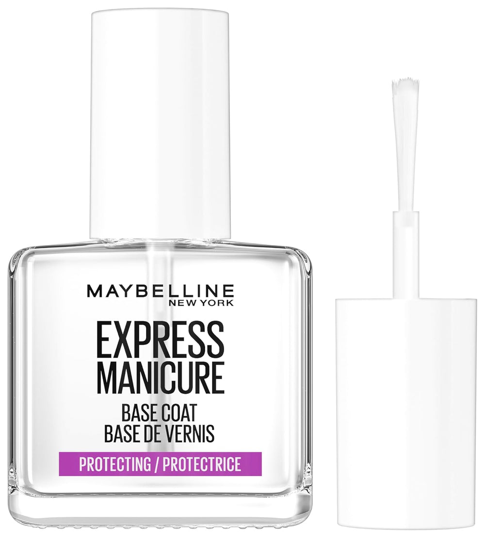 Maybelline New York Lakier do paznokci, przezroczysta baza, supertrwała i ochronna baza bazowa, 12 ml