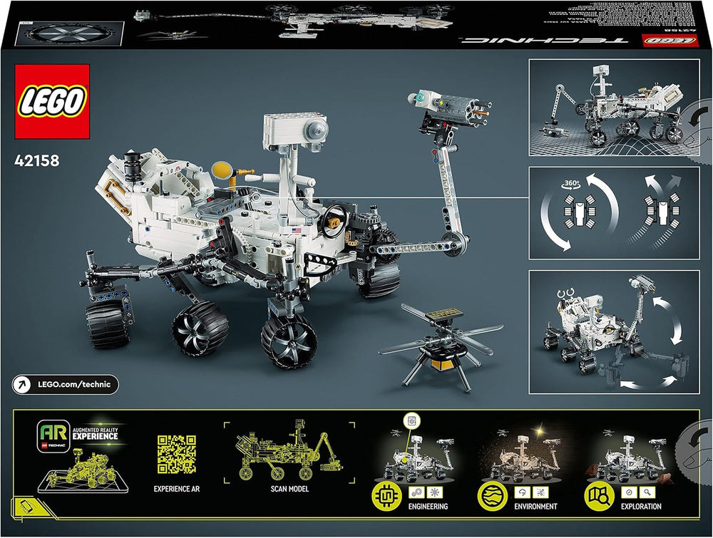 Zestaw LEGO Space 42158 Technic NASA Łazik marsjański Perserverance z aplikacją Ar, zabawka naukowa do budowania dla dziewcząt i chłopców Ponad 10 zestawów do budowania Besuche w sklepie LEGO