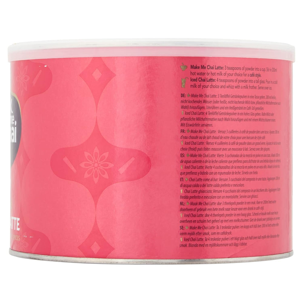 Drink Me Chai Spiced Chai Latte 1 kg (pachet de 1) - doar adaugă apă, pudră Chai Latte (50 porții)