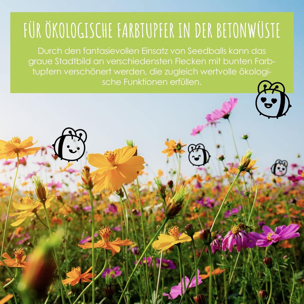 Samenbomben Selber Machen Für Eine Bunte Bienenweide - Bienenfreundlicher Seedbomb Bausatz Für 20-30 Seedbombs