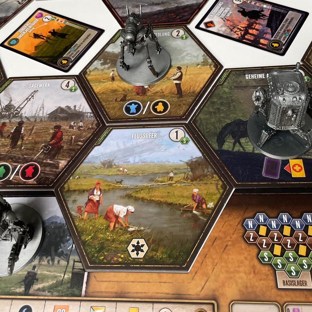 Gra planszowa Feuerland Spiele 31025 Wyprawy, kolory ziemi