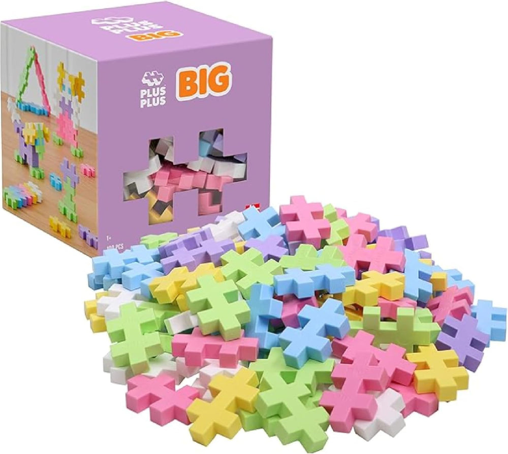 Plus-Plus 9603210 Geniales Konstruktionsspielzeug, Open Play Big Basic Mix, zestaw Bausteine, 100 sztuk, Mehrfarbig, Mehrfarbig