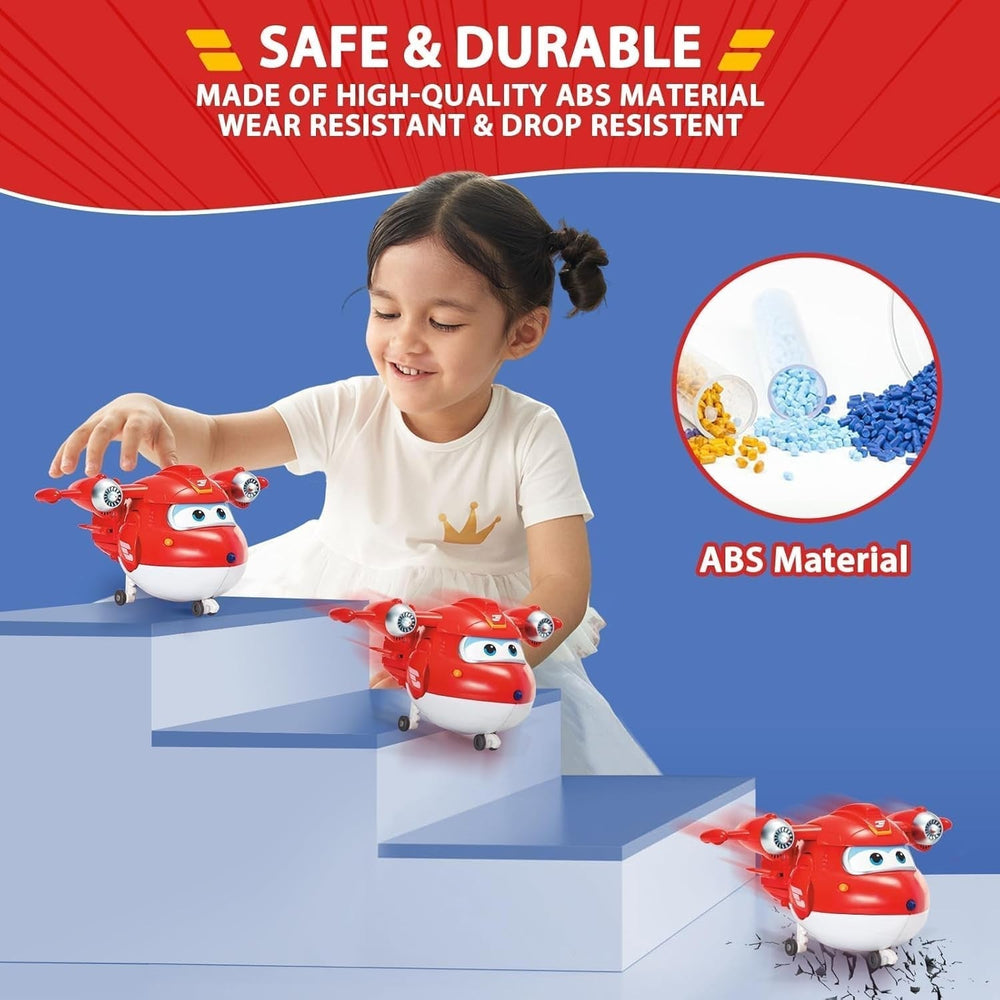 Auldey EU740283 Super Wings Figurka transformatora JETT Supercharge 12 cm, kolorowe figurki Naty Shop