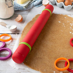 Mastrad F11870 Höhenverstellbarer Silikon-Teigroller