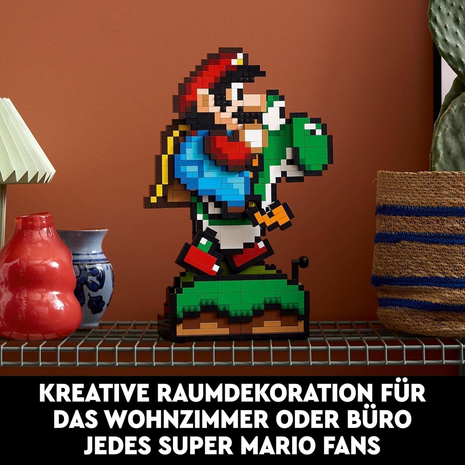 LEGO Super Mario World: zestaw kolekcjonerski Mario i Yoshi Nintendo, figurki Pixel, modele do składania i ekspozycji, dekoracje do domu i przedmioty kolekcjonerskie, zestawy modeli i prezenty dla dorosłych fanów 71438 Zestawy do budowania w sklepie LEGO