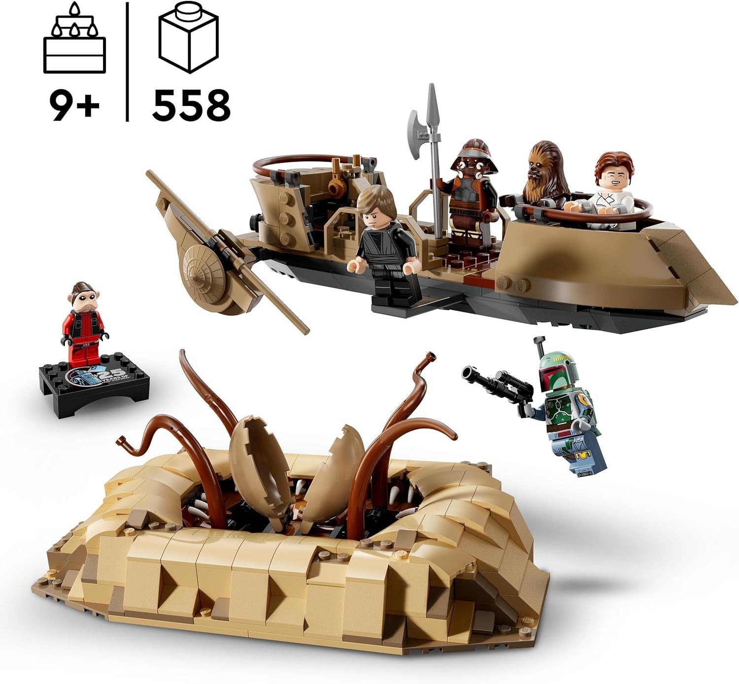 LEGO Star Wars: Powrót rycerza Jedi Desert Skiff i Sarlacc Pit Fantasy Kolekcja i zestaw do budowania Zabawka do budowania Prezent dla chłopców, dziewcząt i wszystkich fanów 75396 Zestawy do budowania Besuche w sklepie LEGO