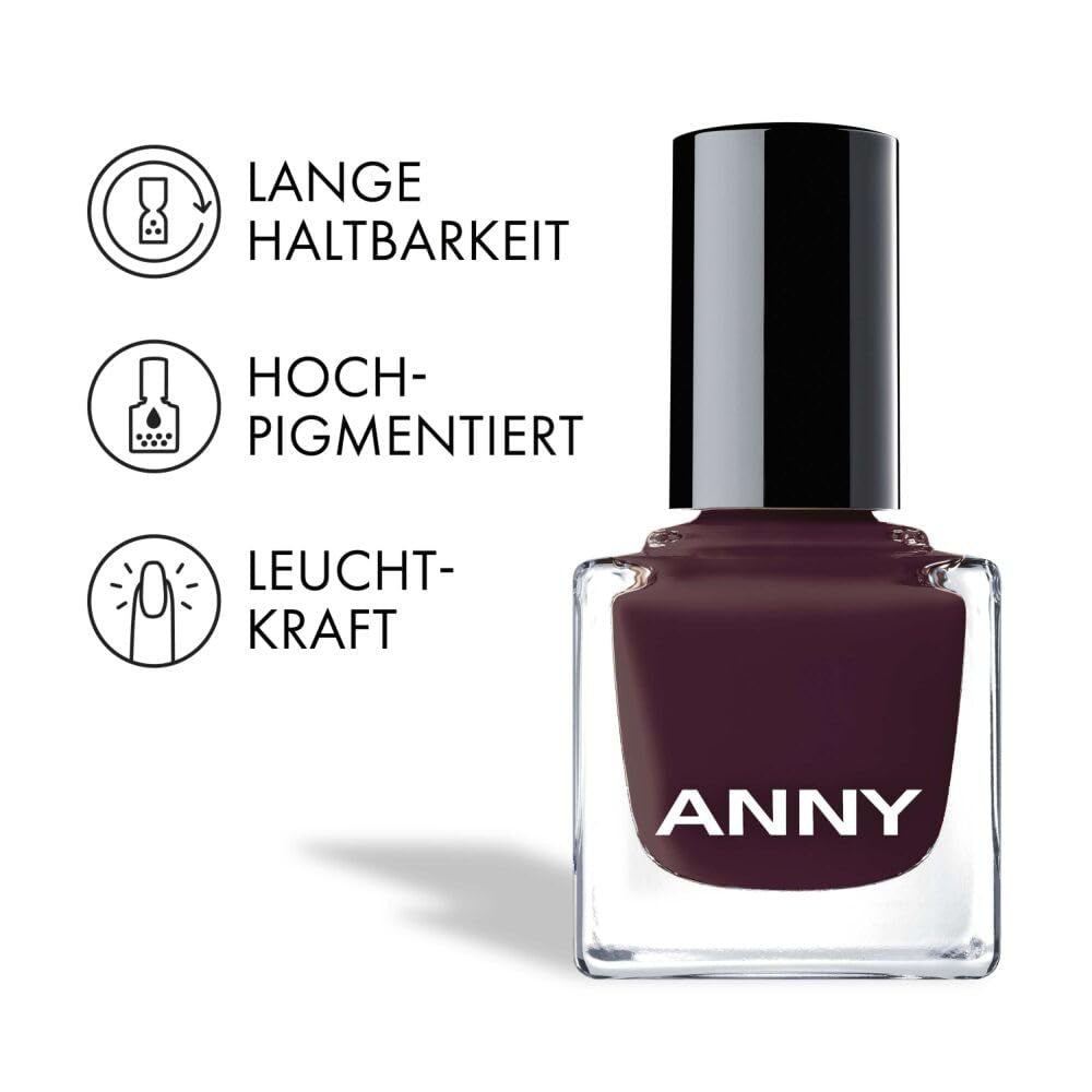 ANNY Nail Polish - Wysokiej jakości kolorowy lakier do paznokci o długotrwałym połysku, odporny na odpryski i szybkoschnący, kolor: Dresscode Luxury - 15 ml