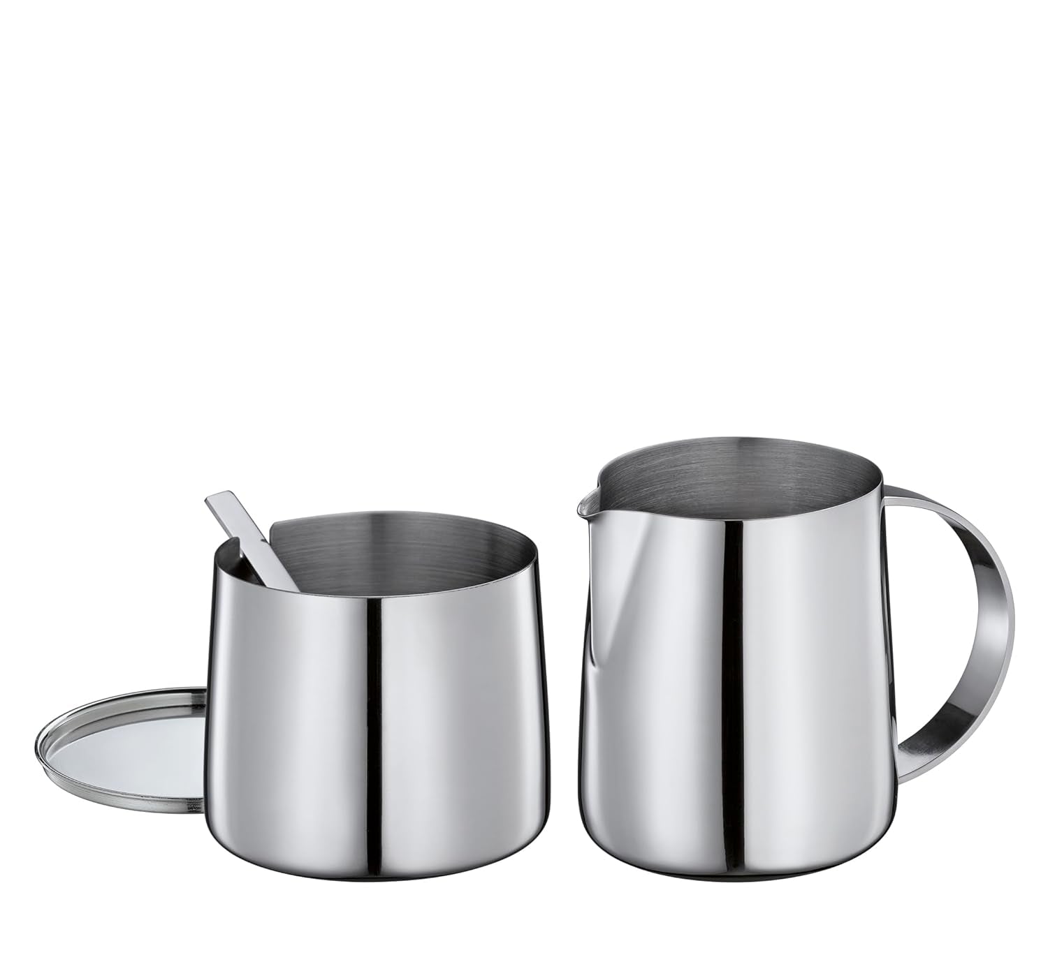 Cilio DELIZIA Zahniță și Cană de Lapte | Set de Cafea | Cană de Lapte și Recipient din Oțel Inoxidabil | Stivuibil | Cu Lingură | Porții 250 ml Lapte și 220 g Zahăr