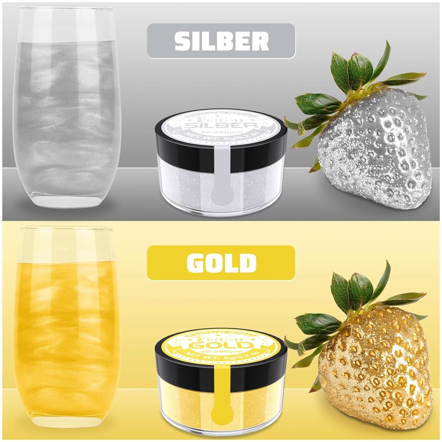 Brokat jadalny, proszek, 5 gramów Glitter Naty Shop