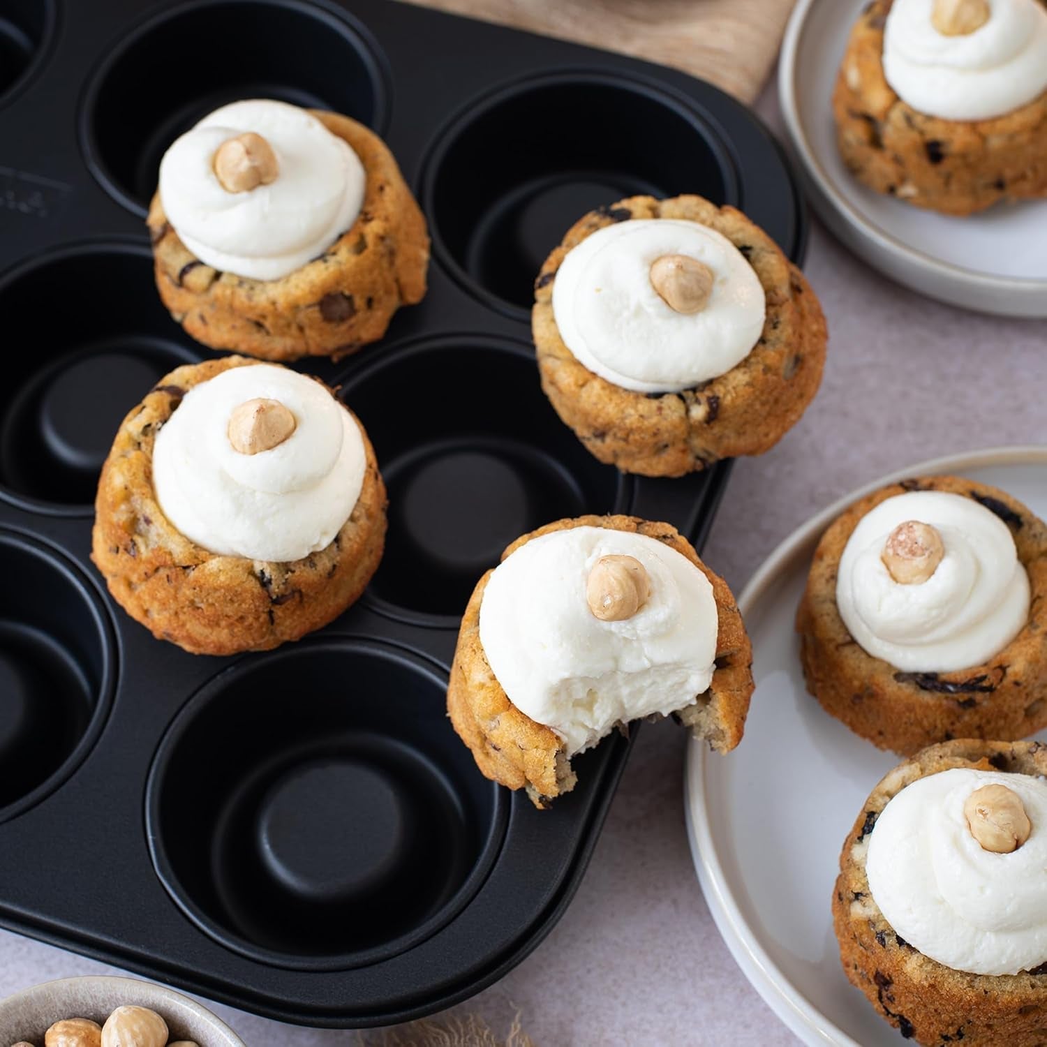 Zestaw Zenker Cup-Cake-Backblech 12Er – Premium Antihaftbeschichtung, Für Perfekte Cupcakes, 385X265X30Mm, Hitzebeständig Bis 230°C Formy i blachy do pieczenia Naty Shop