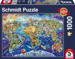 Schmidt Spiele 58288, Odkryj świat, układanka 1000 elementów Puzzle Naty Shop Domyślny tytuł