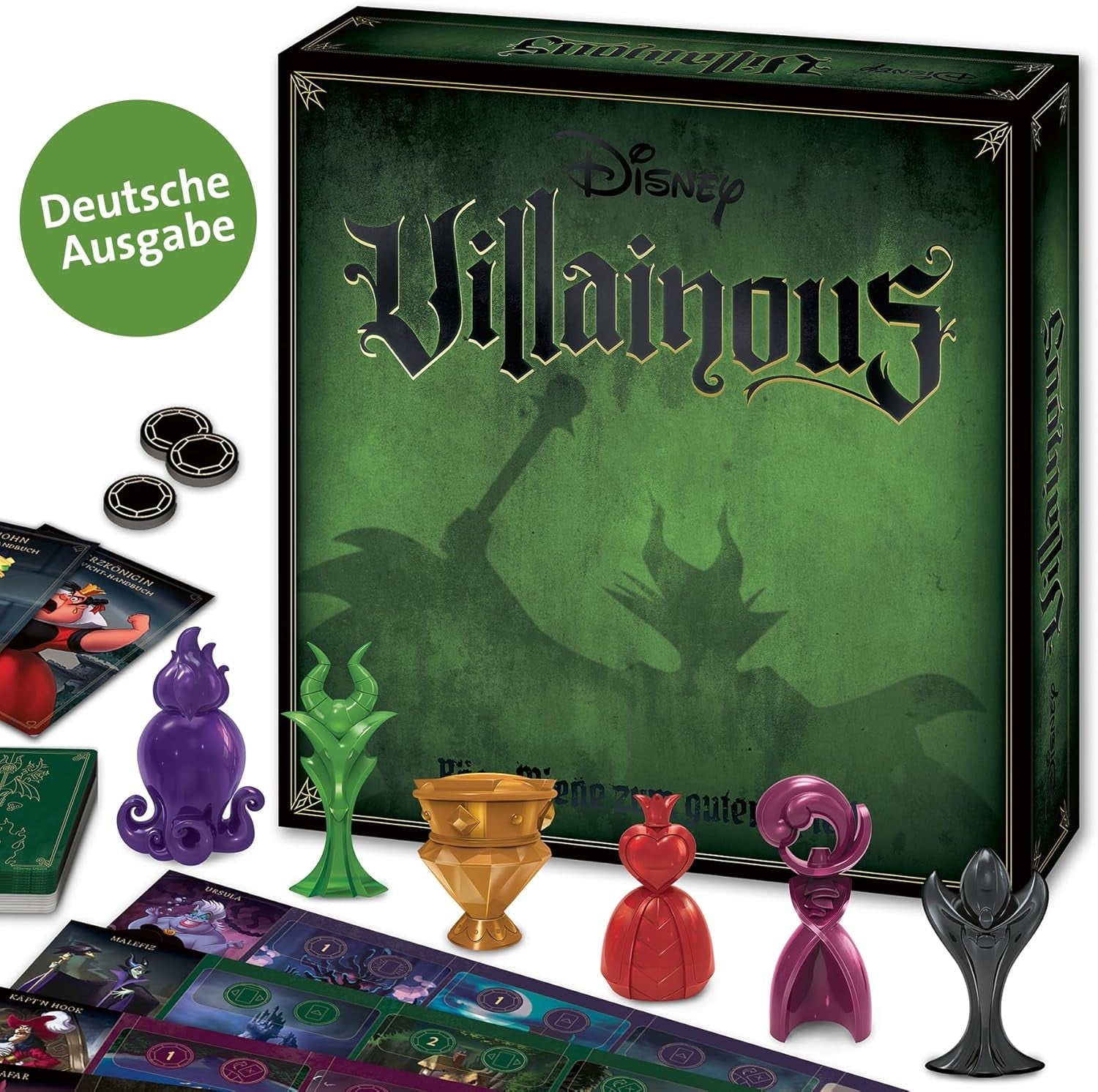 Gra rodzinna Ravensburger Disney Villainous, gra planszowa dla dzieci i dorosłych, 2-6 graczy, gra towarzyska dla dzieci w wieku od 10 lat ze złoczyńcami Disneya