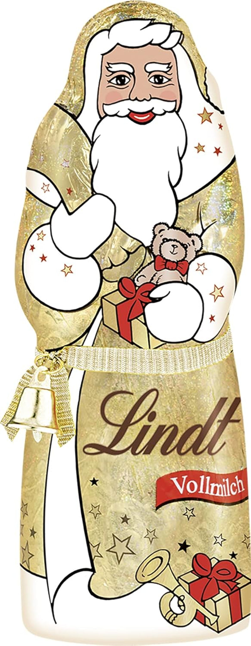 Lindt Santa Glamour, mleczna czekolada, nowy design, 1 opakowanie (18 x 125 g)