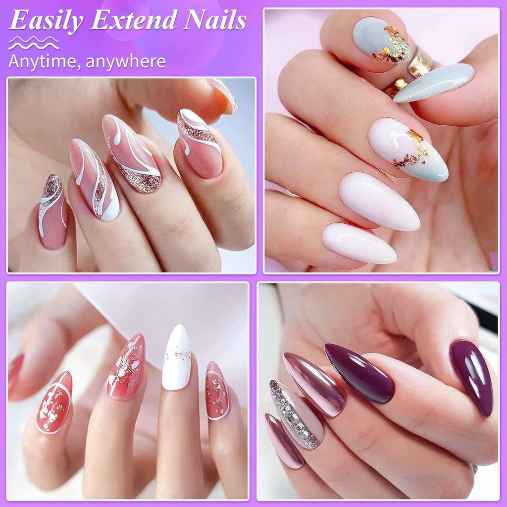 Becellen 500 bucăți vârfuri unghii artificiale, vârfuri unghii cu gel moale, acoperire completă, vârfuri pentru unghii cu gel, unghii artificiale pre-lustruite, set unghii cu lipici pentru nail art DIY (migdale)