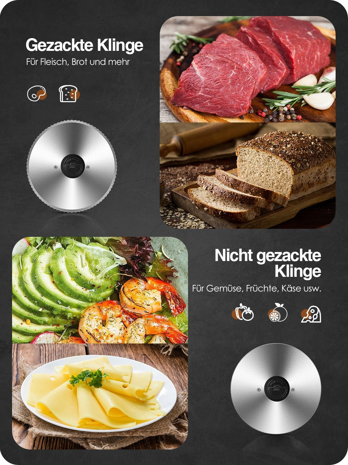 YASHE SL-518, krajalnica do chleba, 2 wyjmowane ostrza, regulowana grubość 0 - 15 mm Tarki i krajalnice Naty Shop