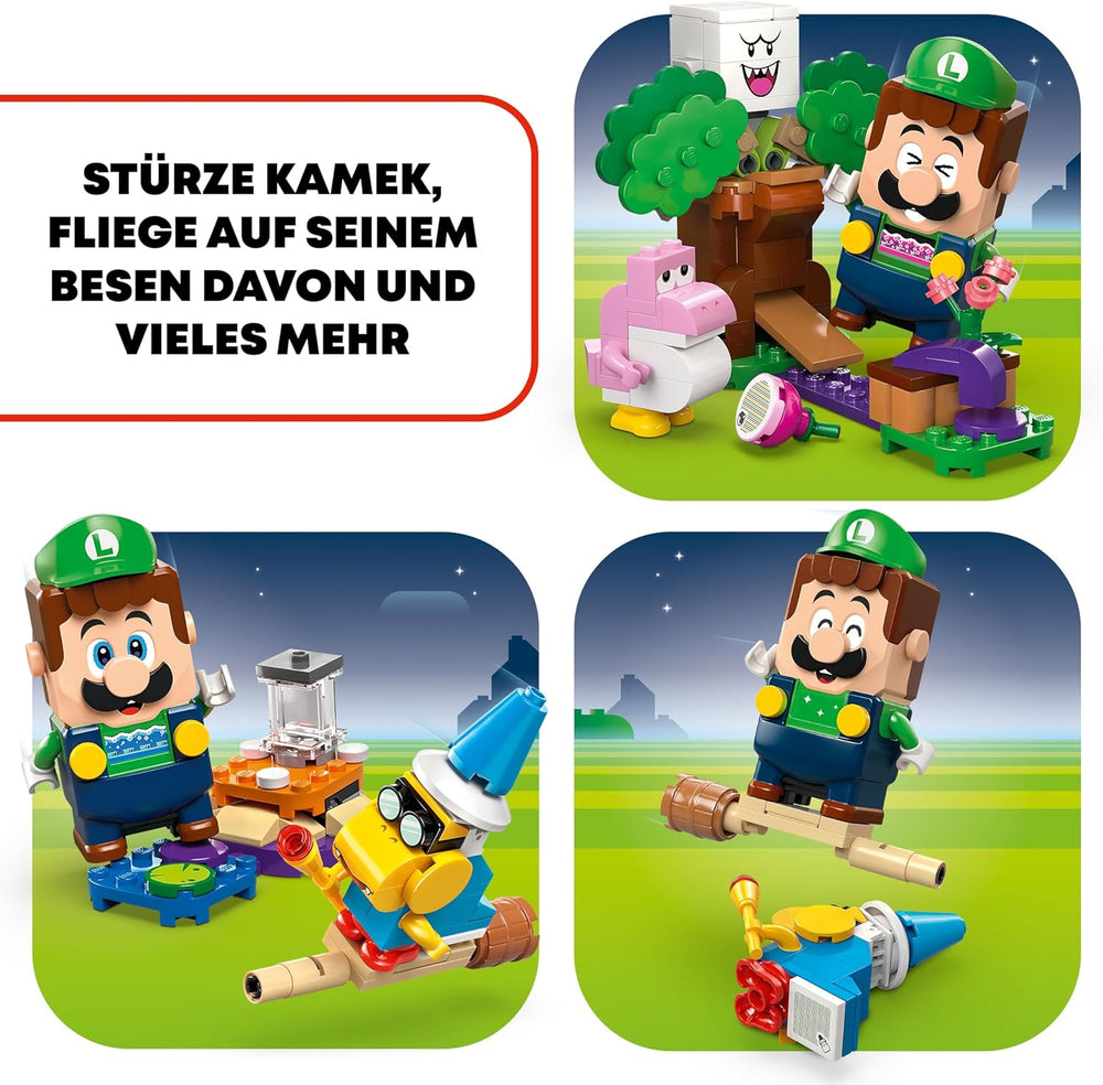 LEGO Super Mario Abenteuer z interaktywnym Luigi, Nintendo Geschenk für Jungen, Mädchen i Gamer ab 6 Jahren, Abenteuer-Spielset für Kinder z różowym Baby Yoshi 71440