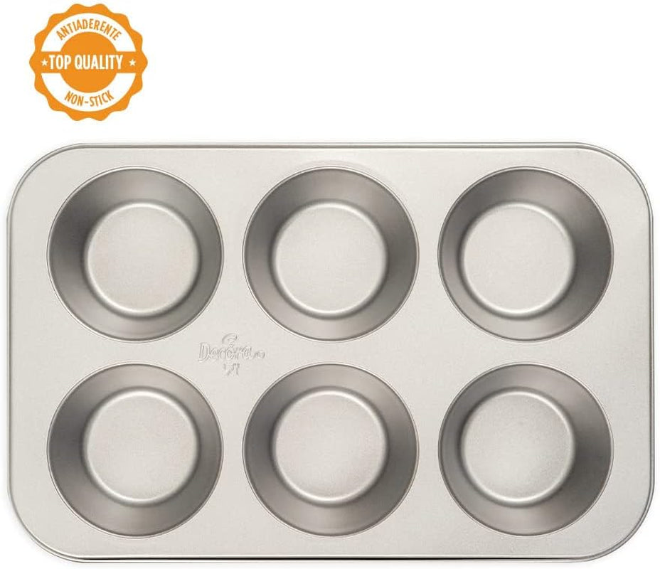 Blacha 6 Jumbo Muffins Ø 9 Cm - 34 X 22 X 4,5 cm Formy i blachy do pieczenia Naty Shop