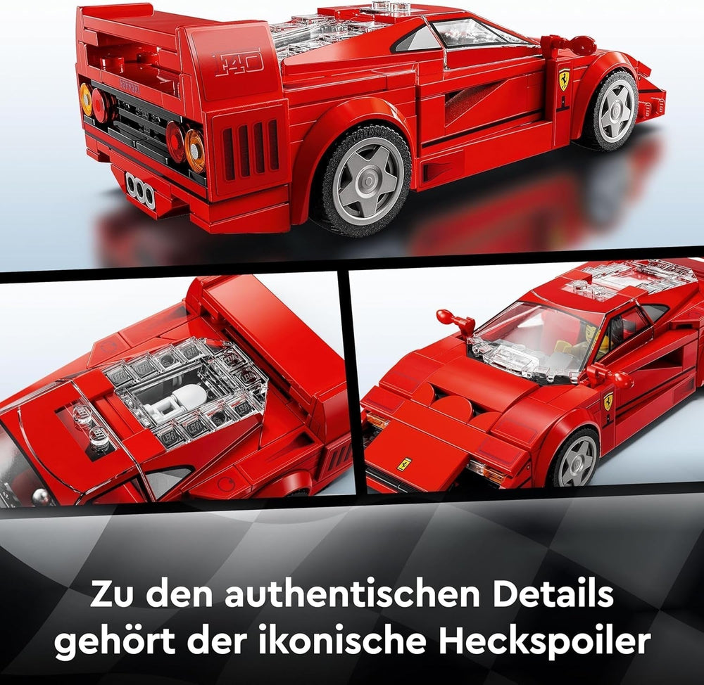 Supersamochód sportowy LEGO Speed Champions Ferrari F40, zestaw z samochodem do zbudowania i minifigurką kierowcy, kolekcjonerski zestaw do budowania dla dzieci, prezent dla chłopców i dziewcząt 76934 Zestawy do budowania Besuche w sklepie LEGO