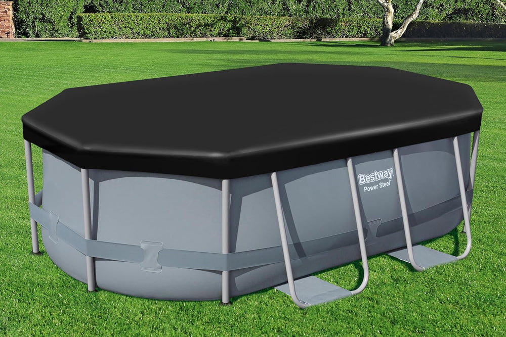 Plandeka PCV Bestway 305 x 184 cm, czarna, owalna