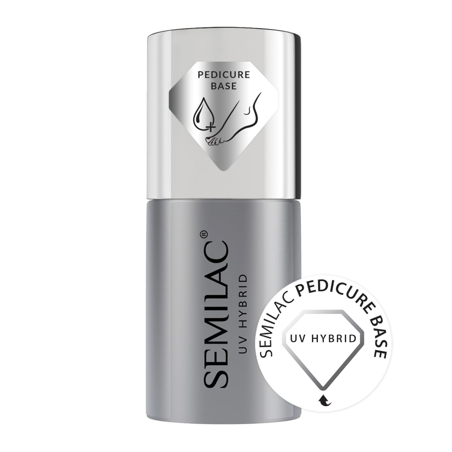 Semilac Pure & Clean Baza do lakieru UV 7ml – Samopoziomująca baza hybrydowa do wrażliwych paznokci