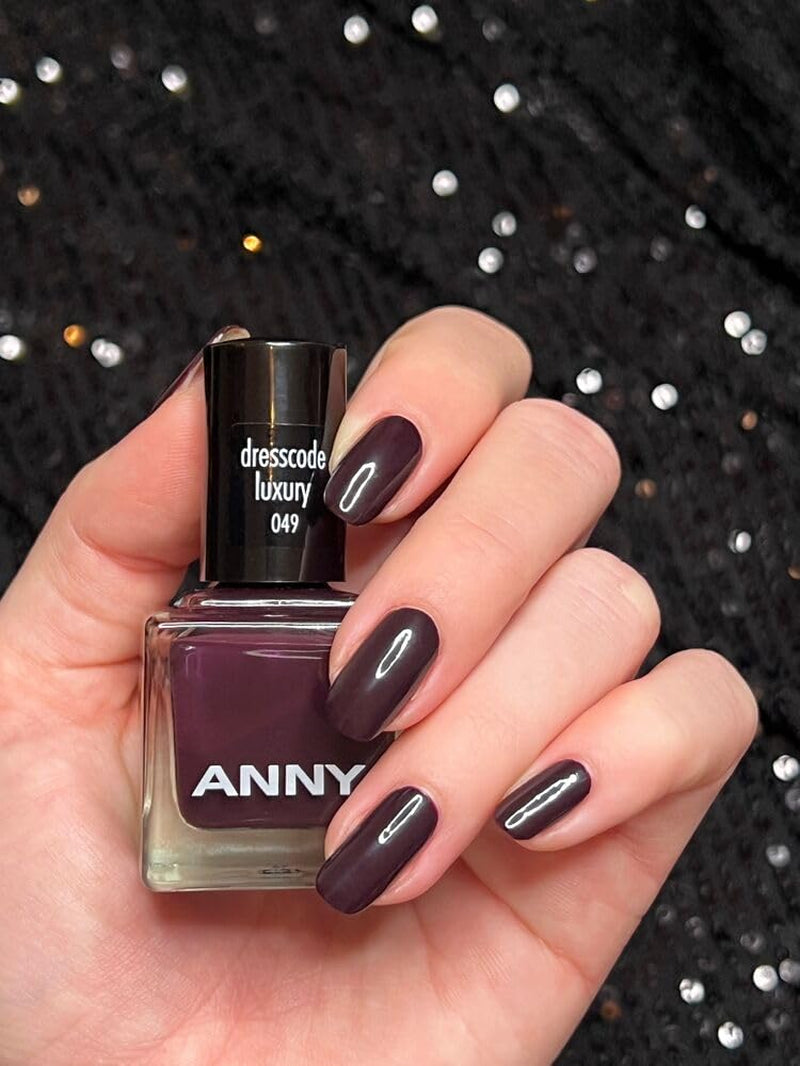 ANNY Nail Polish - Wysokiej jakości kolorowy lakier do paznokci o długotrwałym połysku, odporny na odpryski i szybkoschnący, kolor: Dresscode Luxury - 15 ml