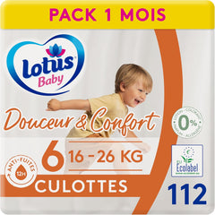 Douceur Naturelle - Majtki, rozmiar 6 (16-26 kg) opakowanie na 1 miesiąc - 112 majtek