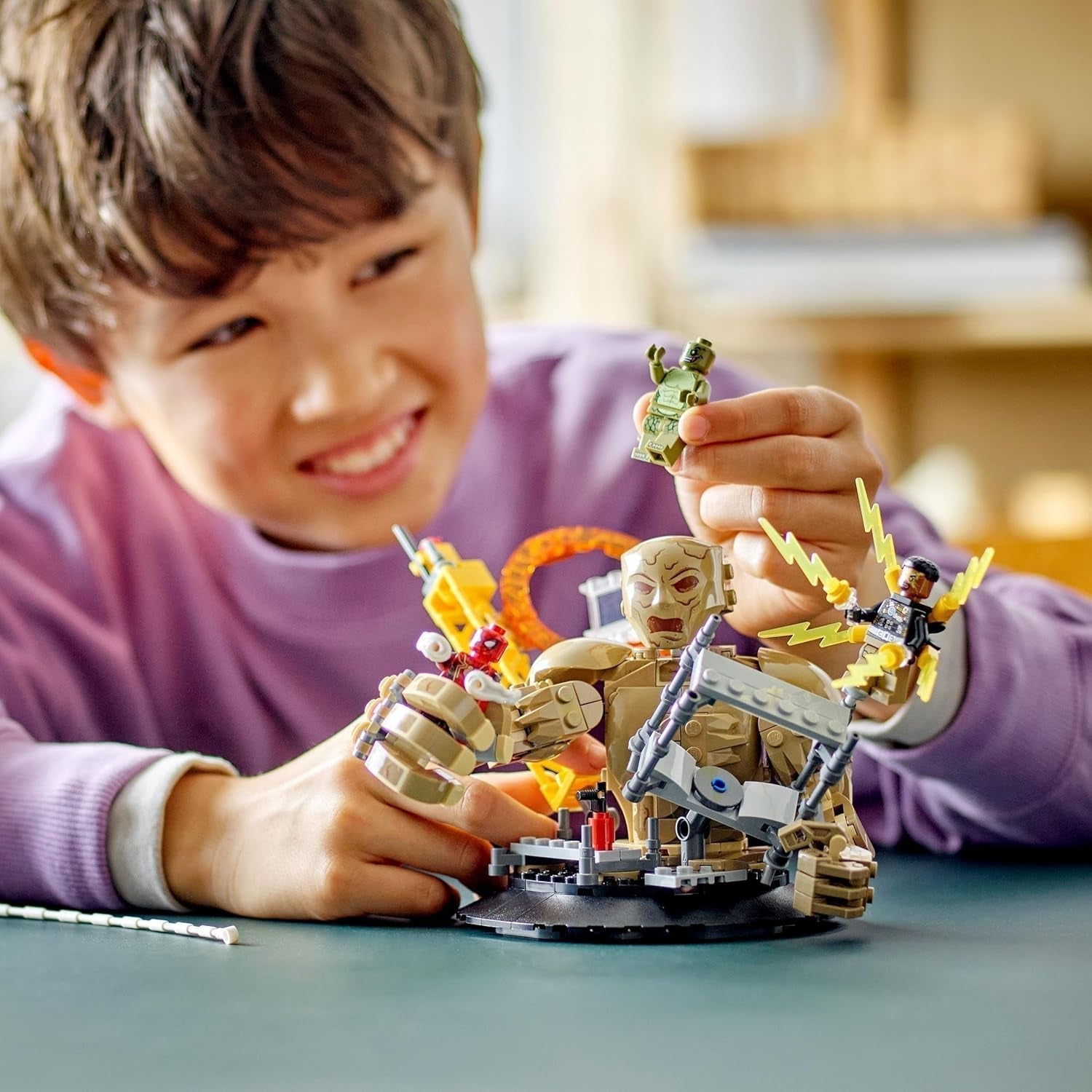 LEGO Marvel Spider-Man kontra. Sandman: Showdown Zabawka superbohatera z figurkami, w tym jaszczurki i elektro. Zabawka do budowania z odgrywaniem ról Prezent dla entuzjastów akcji Chłopcy i dziewczęta 76280 Zestawy do budowania Besuche w sklepie LEGO