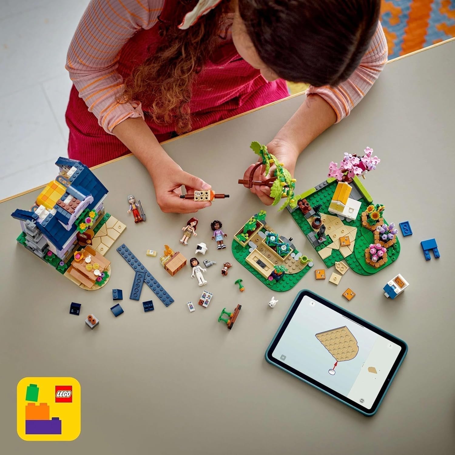 LEGO Friends Dom i ogród kwiatowy Zestaw do budowania pszczelarza Zestaw przyrodniczy Prezent dla dziewczynek 12+ Zestaw modeli do zbudowania 4 minifigurki i figurki zwierząt Kot i królik 42669 Zestawy do budowania Kup sklep LEGO